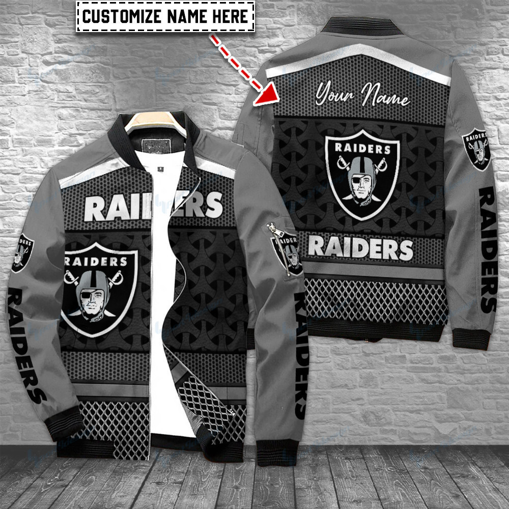 Las Vegas Raiders Personalized Bomber Jacket BG323