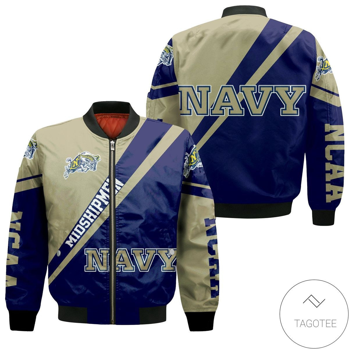 Navy Midshipmen Cross Style Bomber Jacket