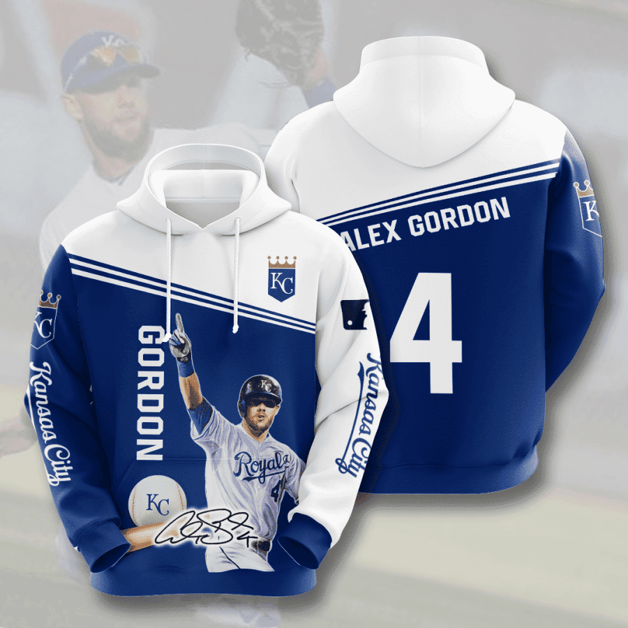 Kansas City Royals Alex Gordon 3D All Over Print Hoodie & Zip Hoodie