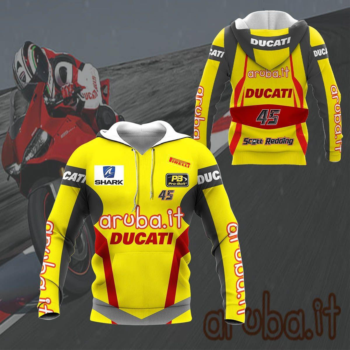 Ducati Shirt 227, 3d Hoodie Zip Hoodie