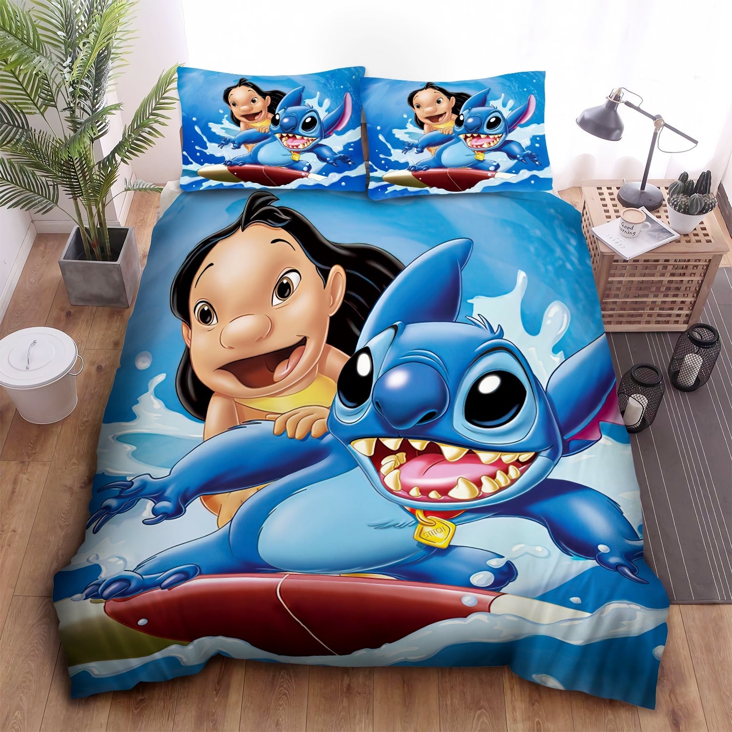 Lilo And Stitch Bedding Set Stitch Surfing With Lilo Duvet Covers