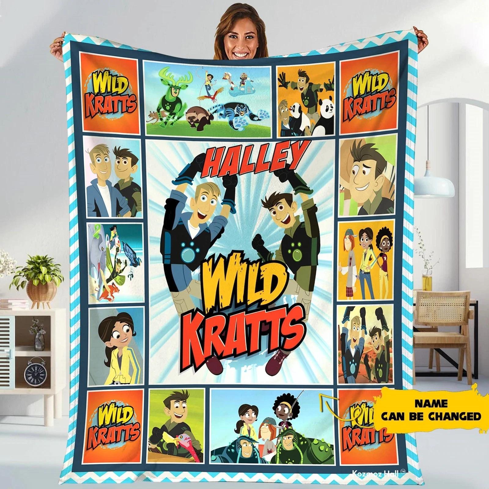 Wild Kratts Blanket Personalized Wild Kratts Fleece Sherpa Blanket
