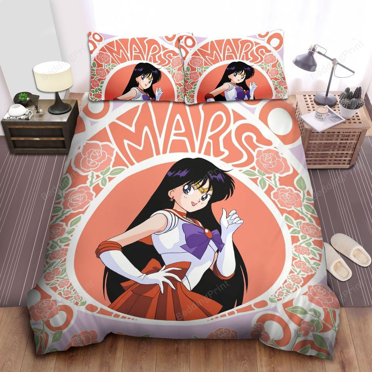 Sailor Moon Bedding Set Sailor MArs Beautiful Rei Hino Duvet Covers