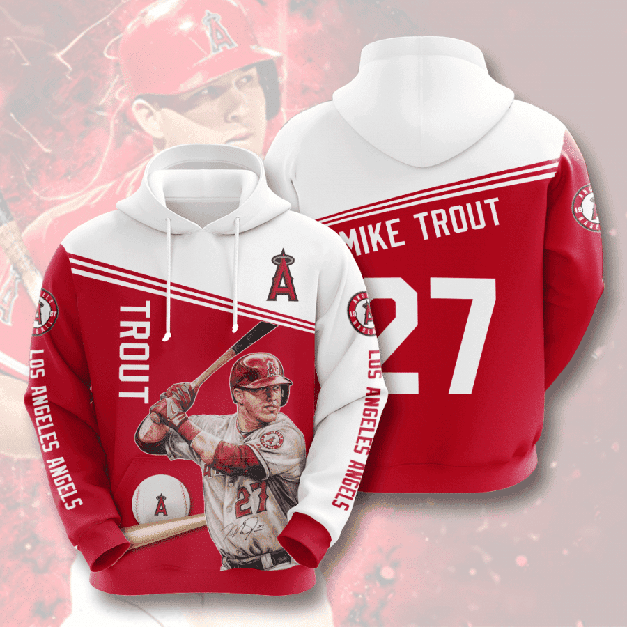 Los Angeles Angels Mike Trout 29 3D All Over Print Hoodie & Zip Hoodie