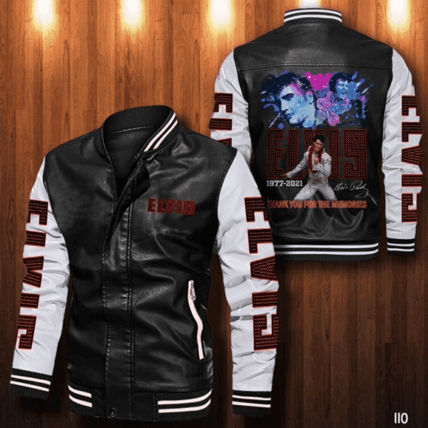 Elvis Presley Music Thank You For The Memories 5k621 Gifts Lover Leather Bomber Jacket 18