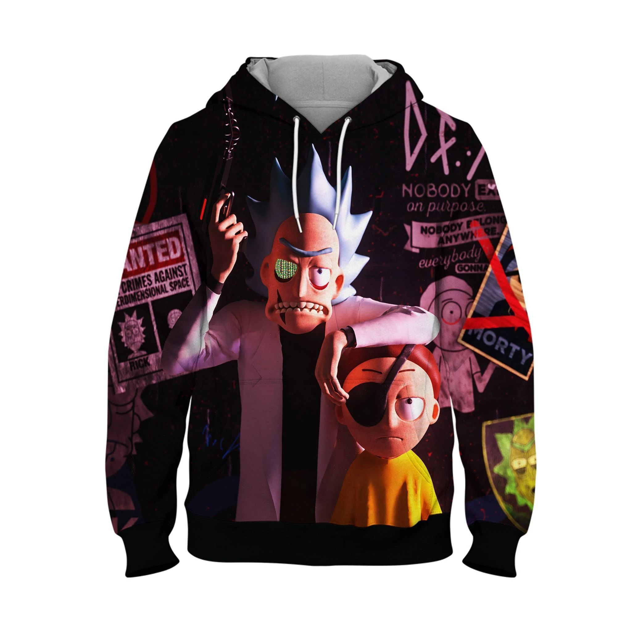 Cartoon Rick And Morty Gift Over Print 3d Hoodie Zip Hoodie 908