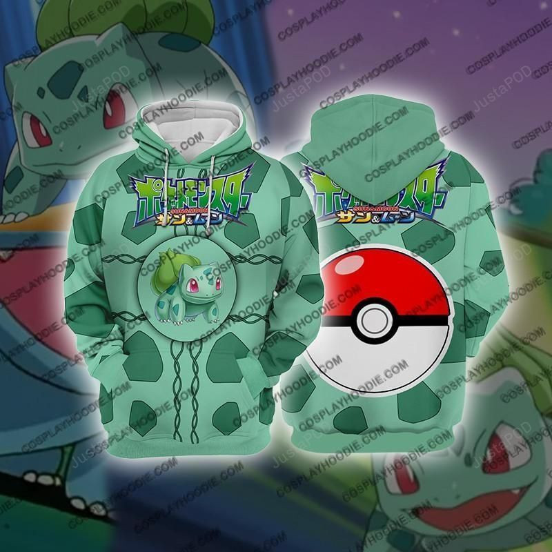 Pokemon Bulbasaur Cosplay 3D All Over Print Hoodie & Zip Hoodie