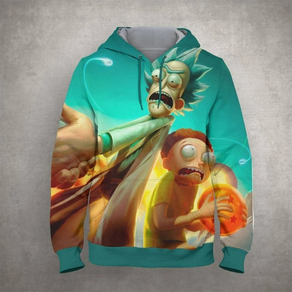 Rick And Morty Gift Over Print 3d Hoodie Zip Hoodie 870