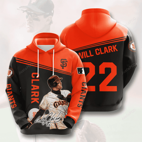 SAN FRANCISCO GIANTS Will Clark 3D All Over Print Hoodie & Zip Hoodie