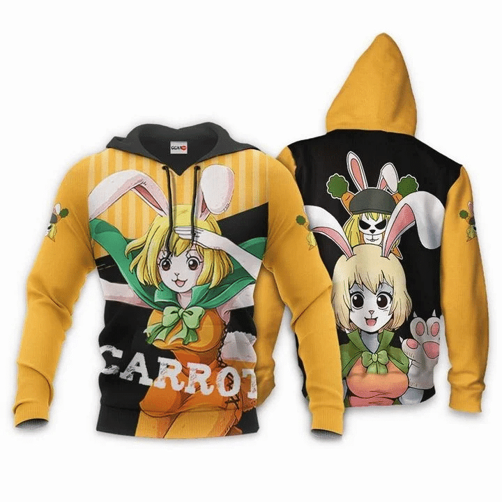 Rabbit Mink Carrot One Piece 3d Hoodie Zip Hoodie