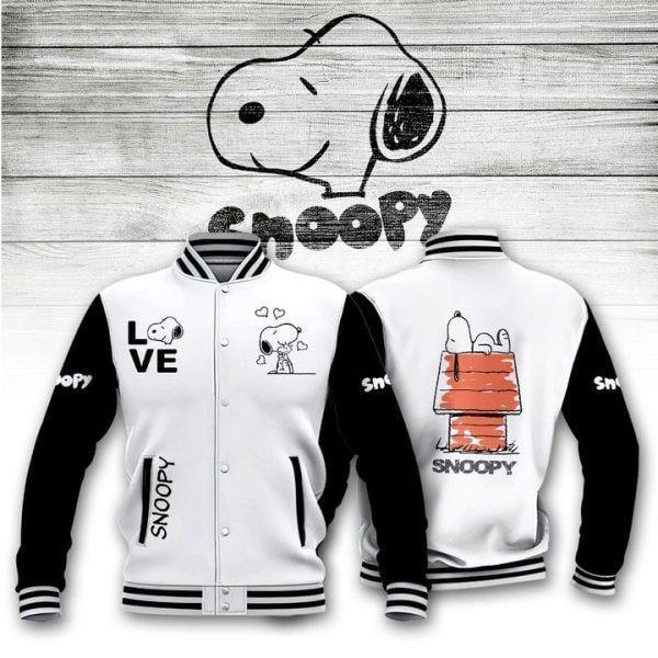 Snoopy The Peanuts, Love Snoopy 1021 Baseball Jacket