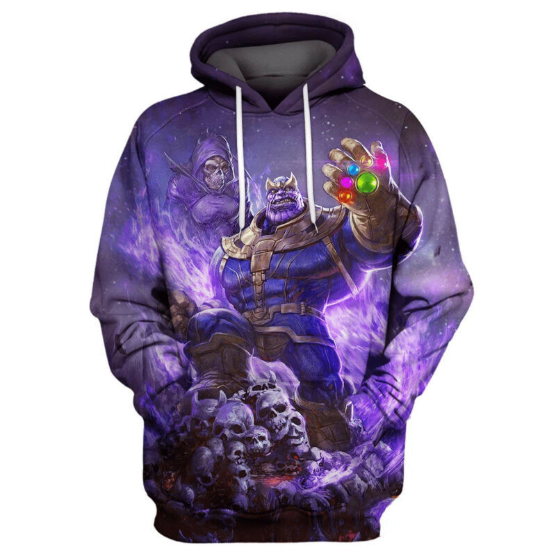 Marvel Thanos And 3d Hoodie Zip Hoodie