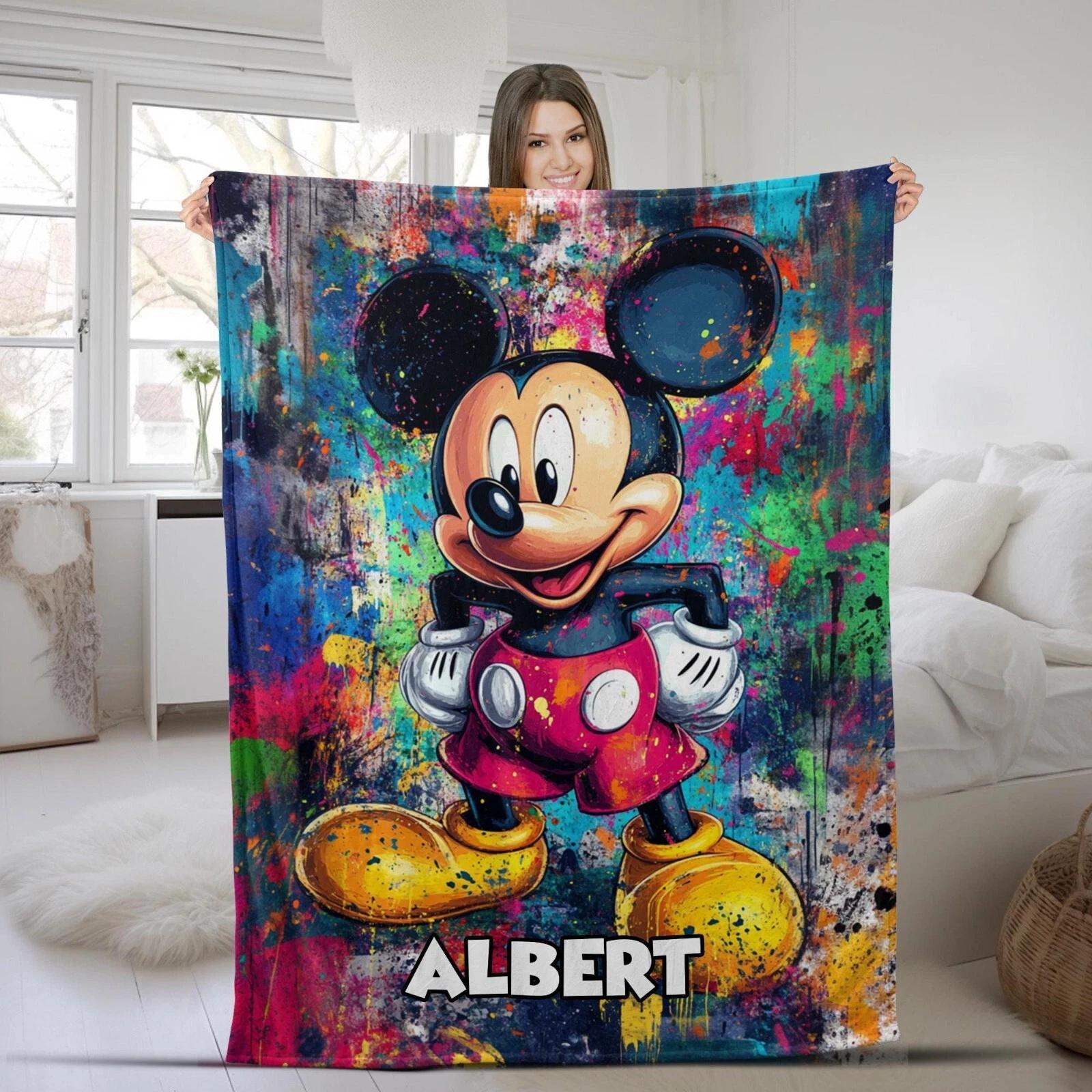 Custom Mickey Mouse Fleece Sherpa Blanket