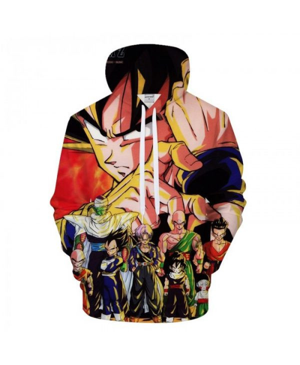 Dragon Ball Goku Anime Super Saiyan 3D All Over Print Hoodie & Zip Hoodie