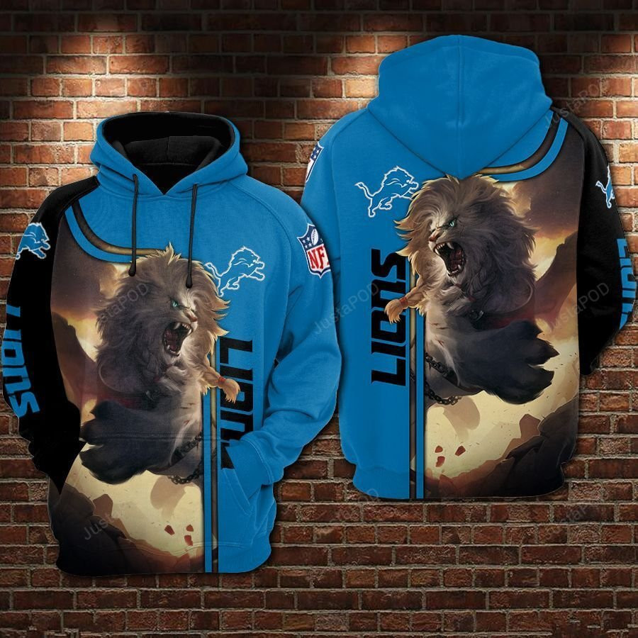 Detroit Lions Football Lions 3D All Over Print Hoodie & Zip Hoodie