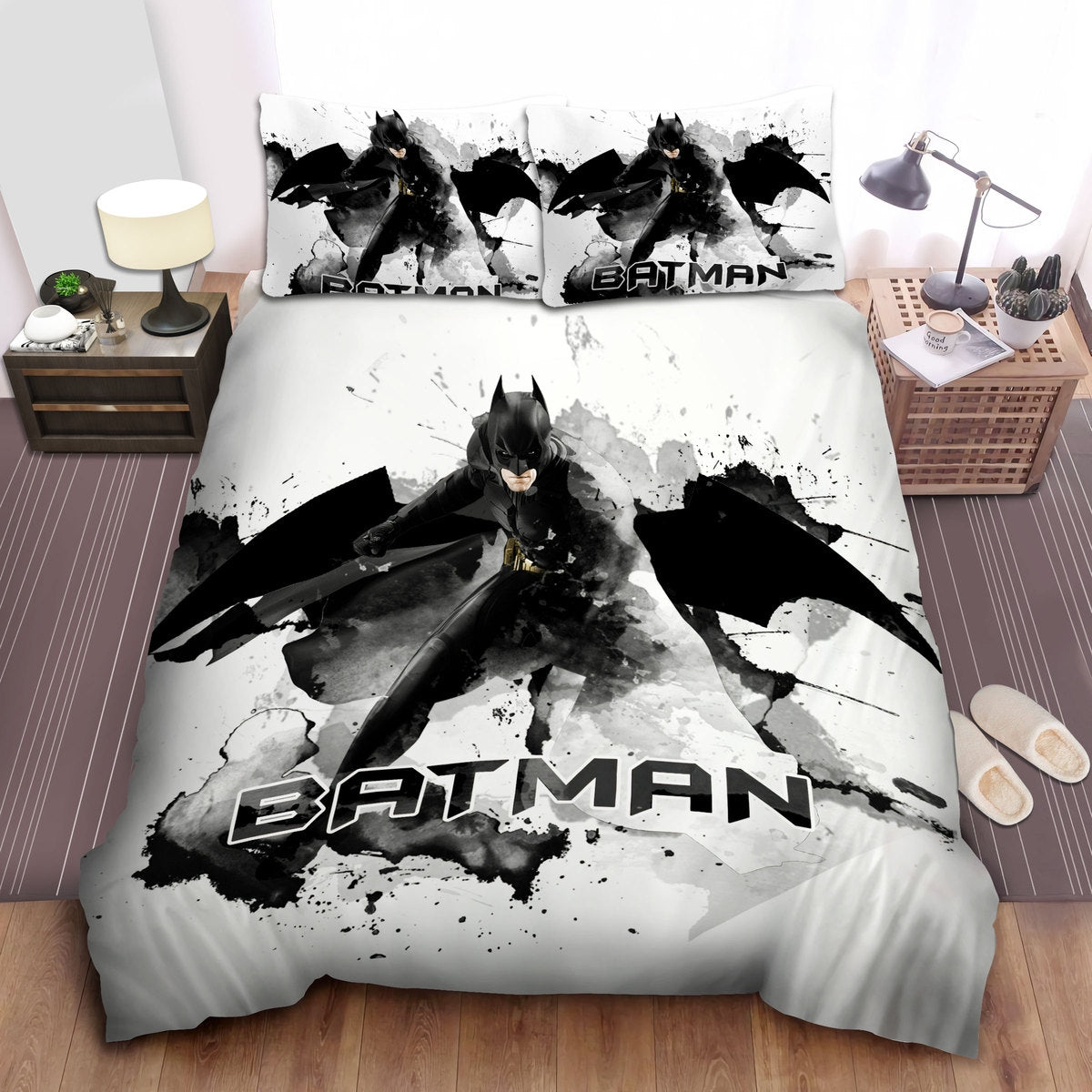 Batman Bedding Set DC Batman The Dark Knight In Watercolor Duvet Covers