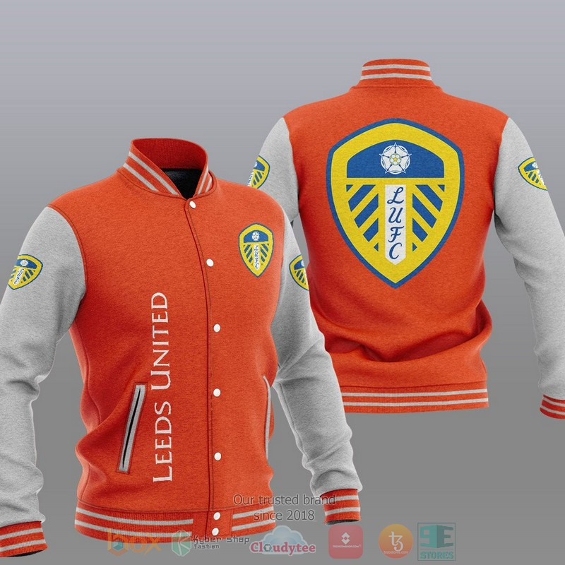 Leeds United Orange Baseball Jacket