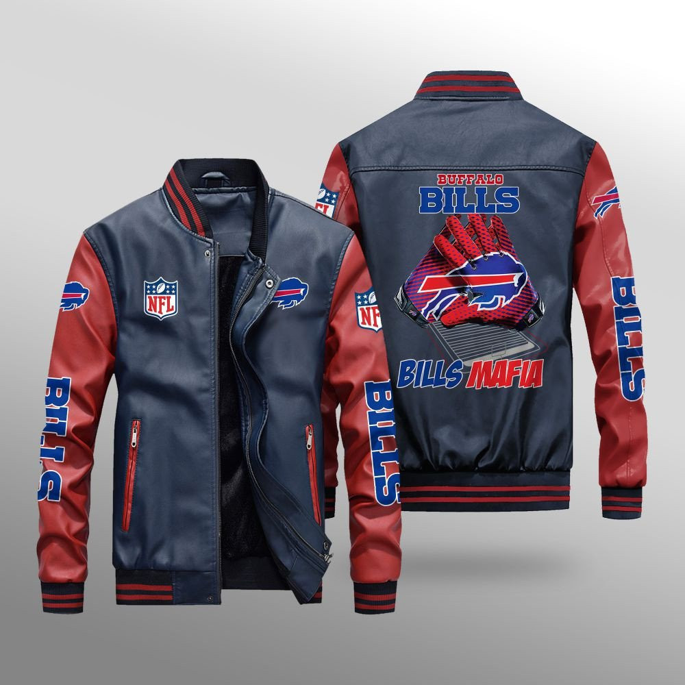 Buffalo Bills Leather Bomber Jacket BG28