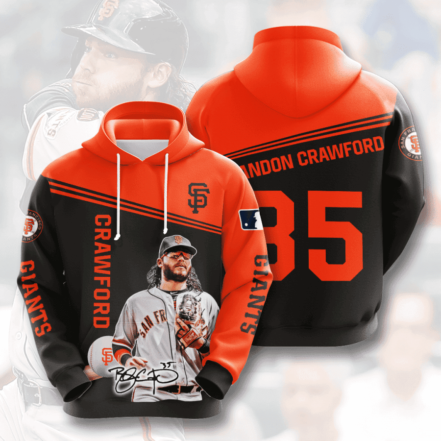 San Francisco Giants Brandon Crawford 3D All Over Print Hoodie & Zip Hoodie
