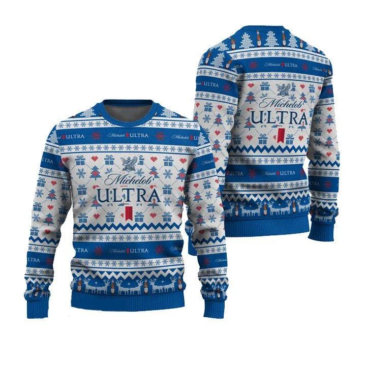 Michelob Ultra Snowing Ugly Christmas Sweater
