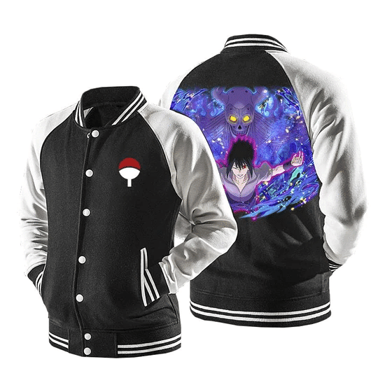 Naruto Bad Sasuke Mangekyo Sharingan Susanoo 1 Baseball Jacket 95
