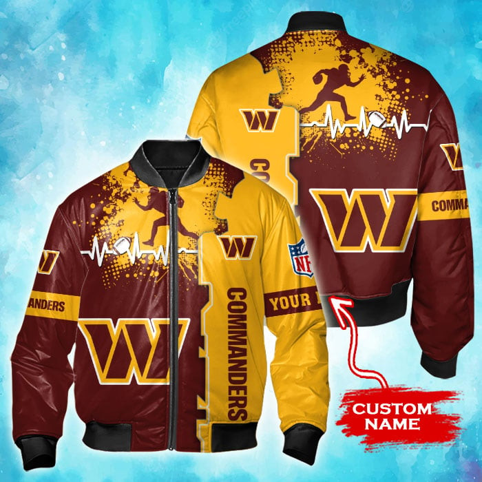 Washington Commanders Personalized Thick Bomber Jacket CSBBT173