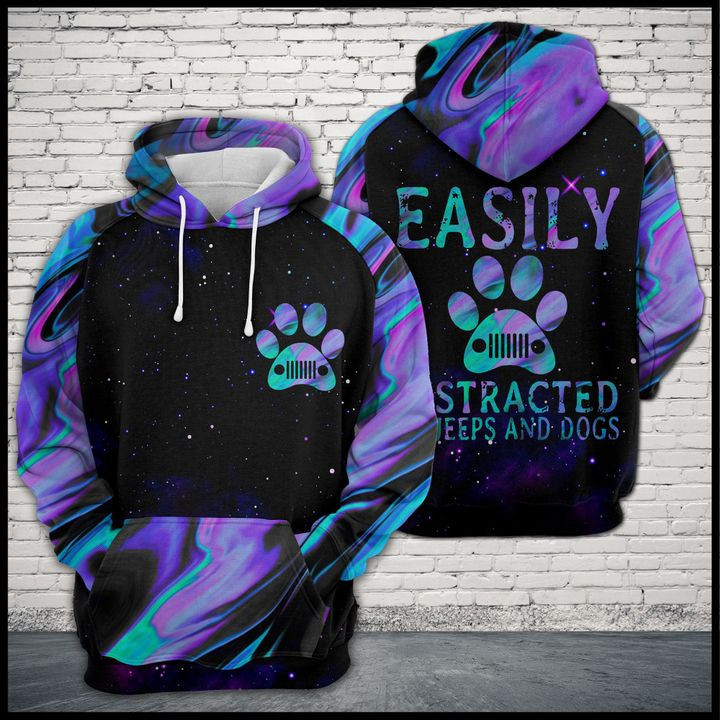 Dogs Jeeps Purple Color 3D All Over Print Hoodie & Zip Hoodie
