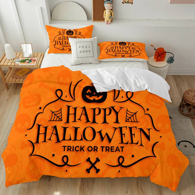 Halloween Bedding Set Happy Halloween Trick Or Treat Duvet Covers