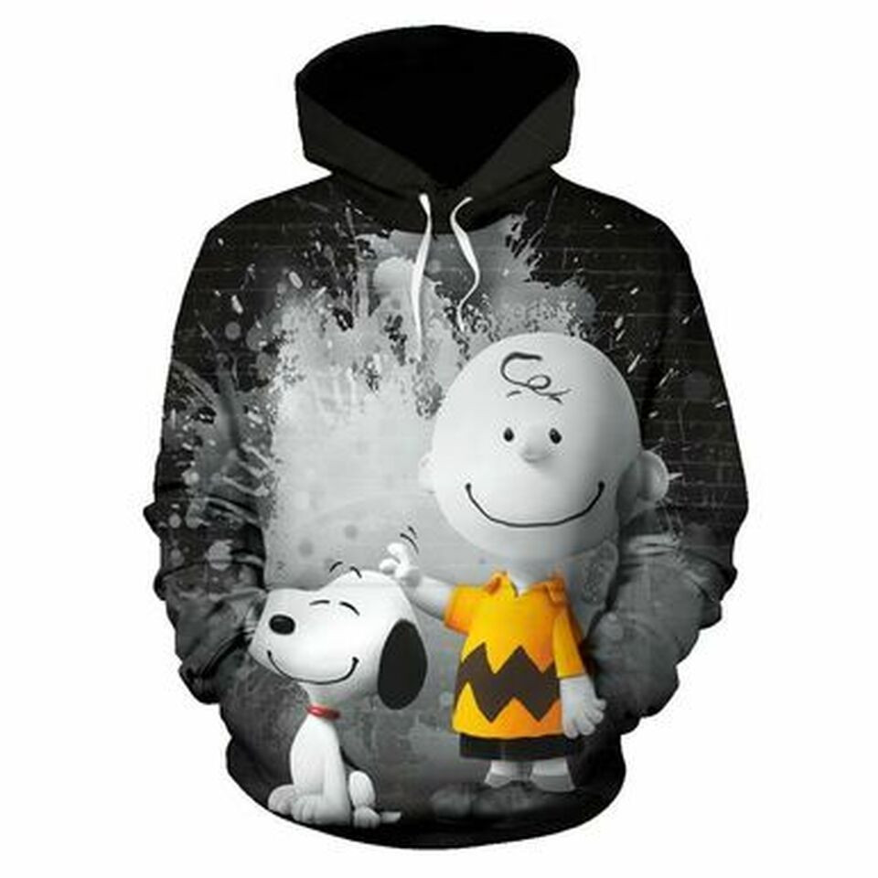 The Peanuts Snoopy And Charlie Brown 3d Hoodie Zip Hoodie 1045