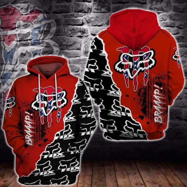 Braaap Sound Of Red Fox Racing Monster 3D All Over Print Hoodie & Zip Hoodie