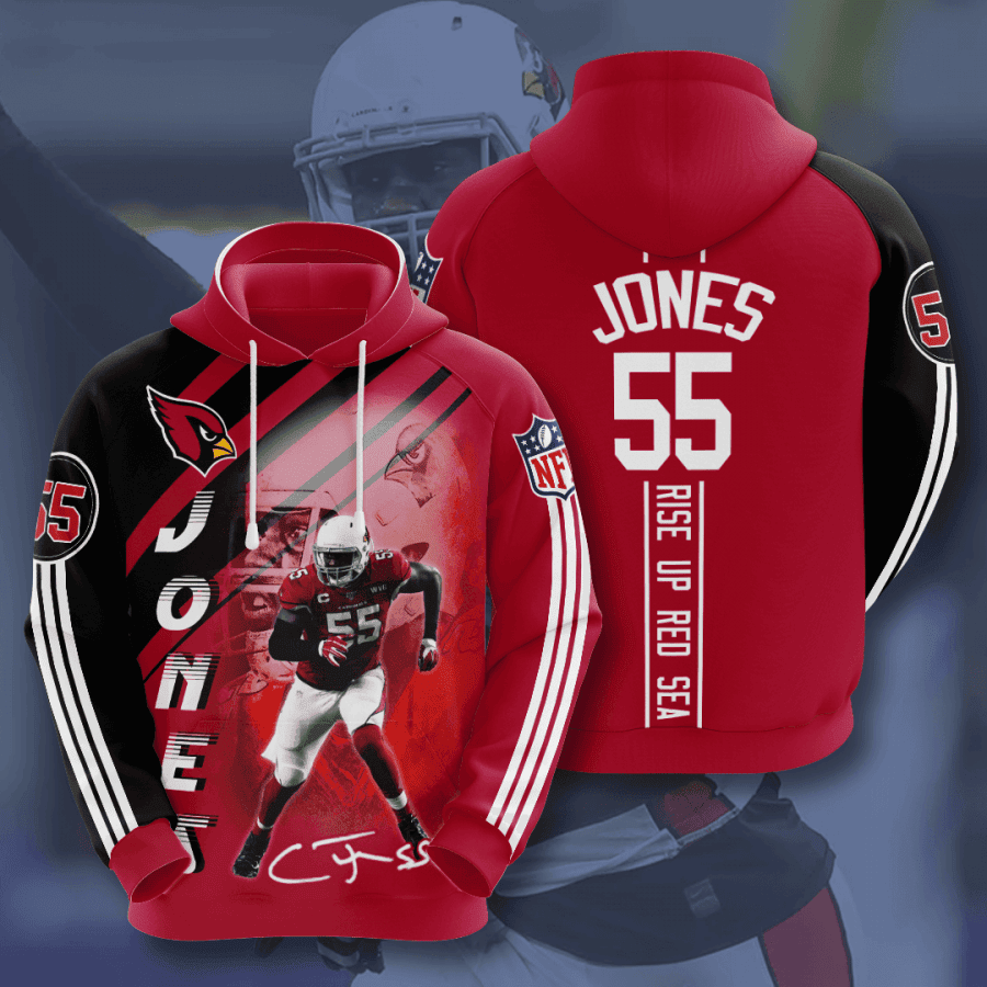 Chandler Jones Arizona Cardinals 3D All Over Print Hoodie & Zip Hoodie