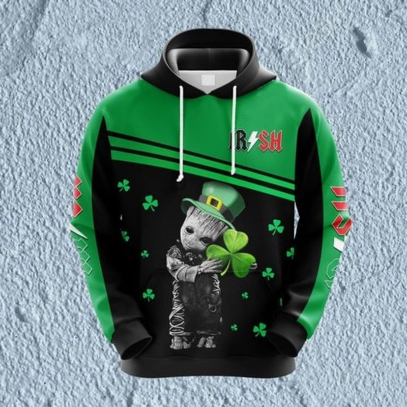 Groot Hold Shamrock Saint Patrick Rsquos Day 3d Hoodie