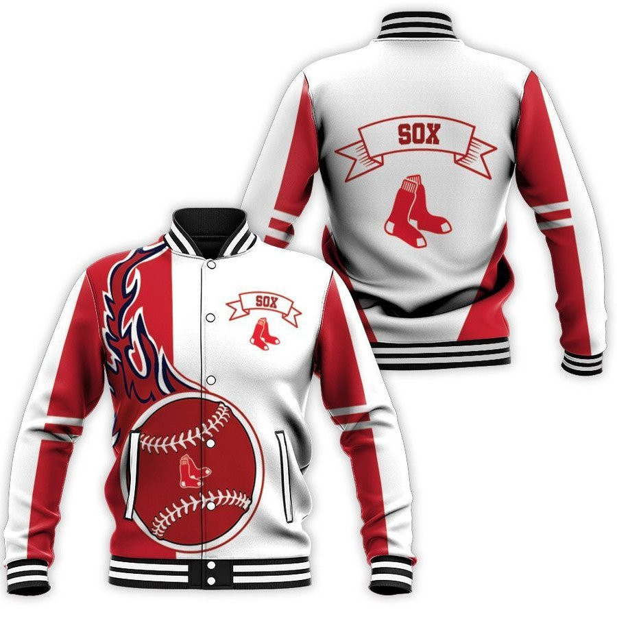Boston Red Sox Red White Baseball Jacket