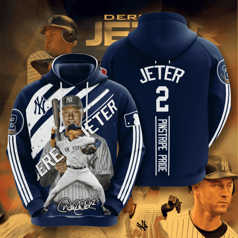 Derek Jeter New York Yankees 3D All Over Print Hoodie & Zip Hoodie