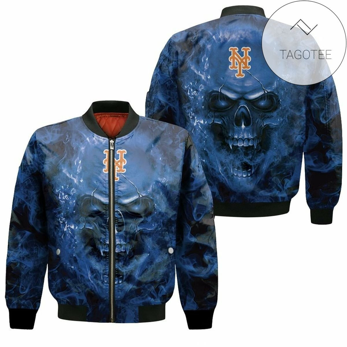 New York Mets Fans Skull Bomber Jacket