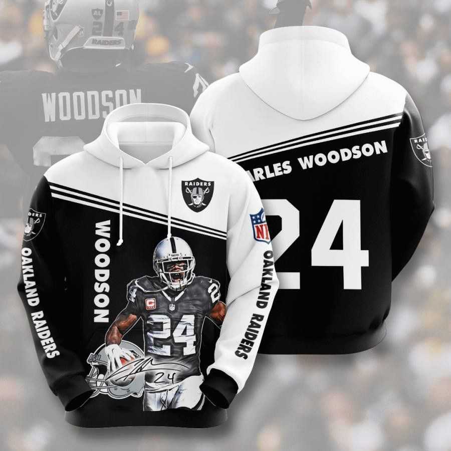 Woodson Oakland Raiders 3D All Over Print Hoodie & Zip Hoodie