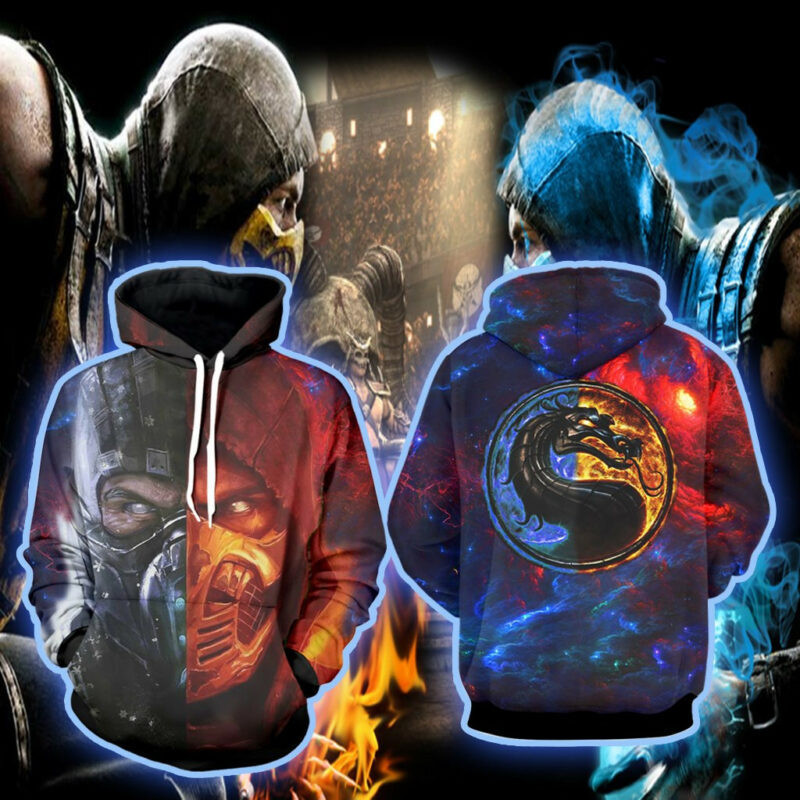 Kuai Liang Scorpion Super Zero Mortal Kombat Mortal Kombat 3d Hoodie Zipper Hoodie