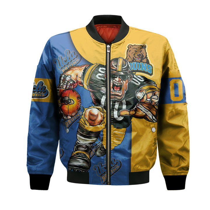 UCLA Bruins Custom Number Blue Gold Bomber Jacket