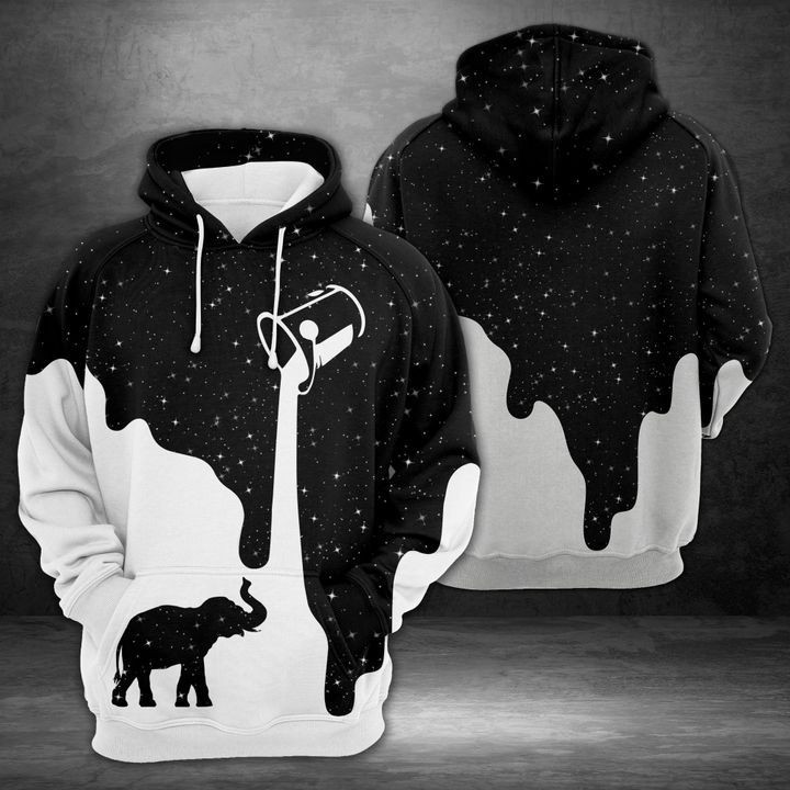 Amazing Elephant Galaxy 3D All Over Print Hoodie & Zip Hoodie
