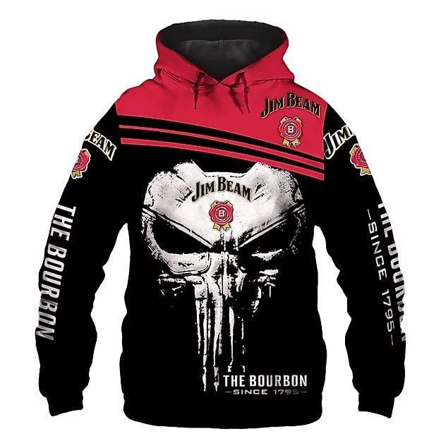 JIM BEAM 3D All Over Print Hoodie & Zip Hoodie