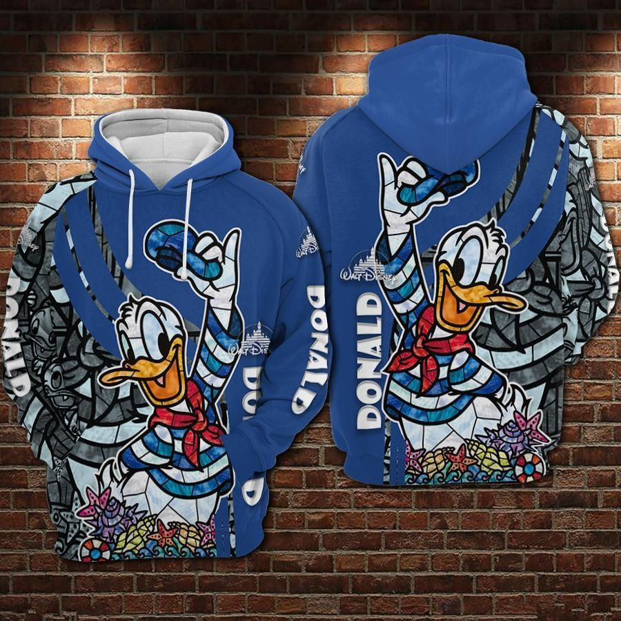 Donald Duck Movies Over Print 3d Hoodie Zip Hoodie 49