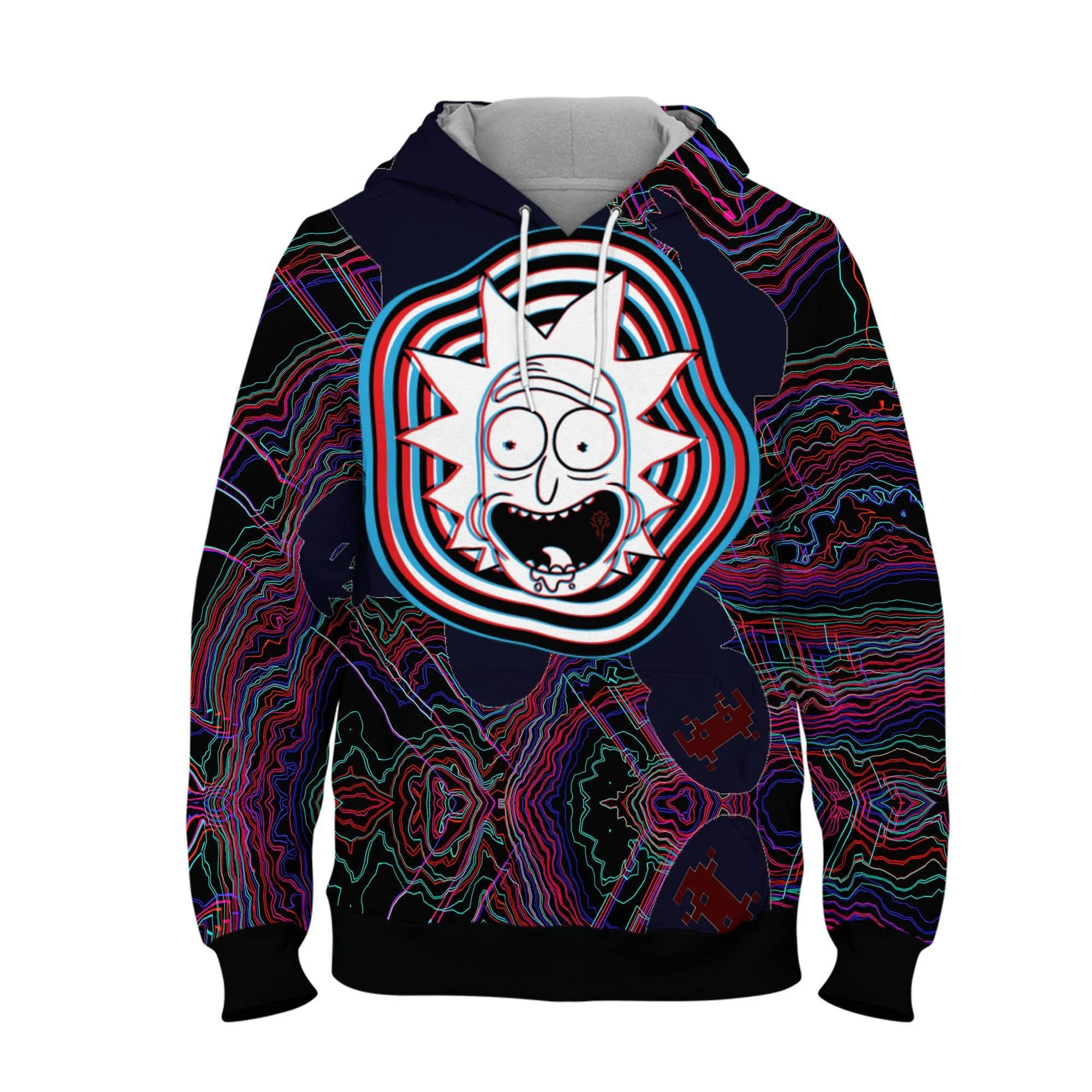 Rick And Morty Gift  Over Print 3d Hoodie Zip Hoodie 876