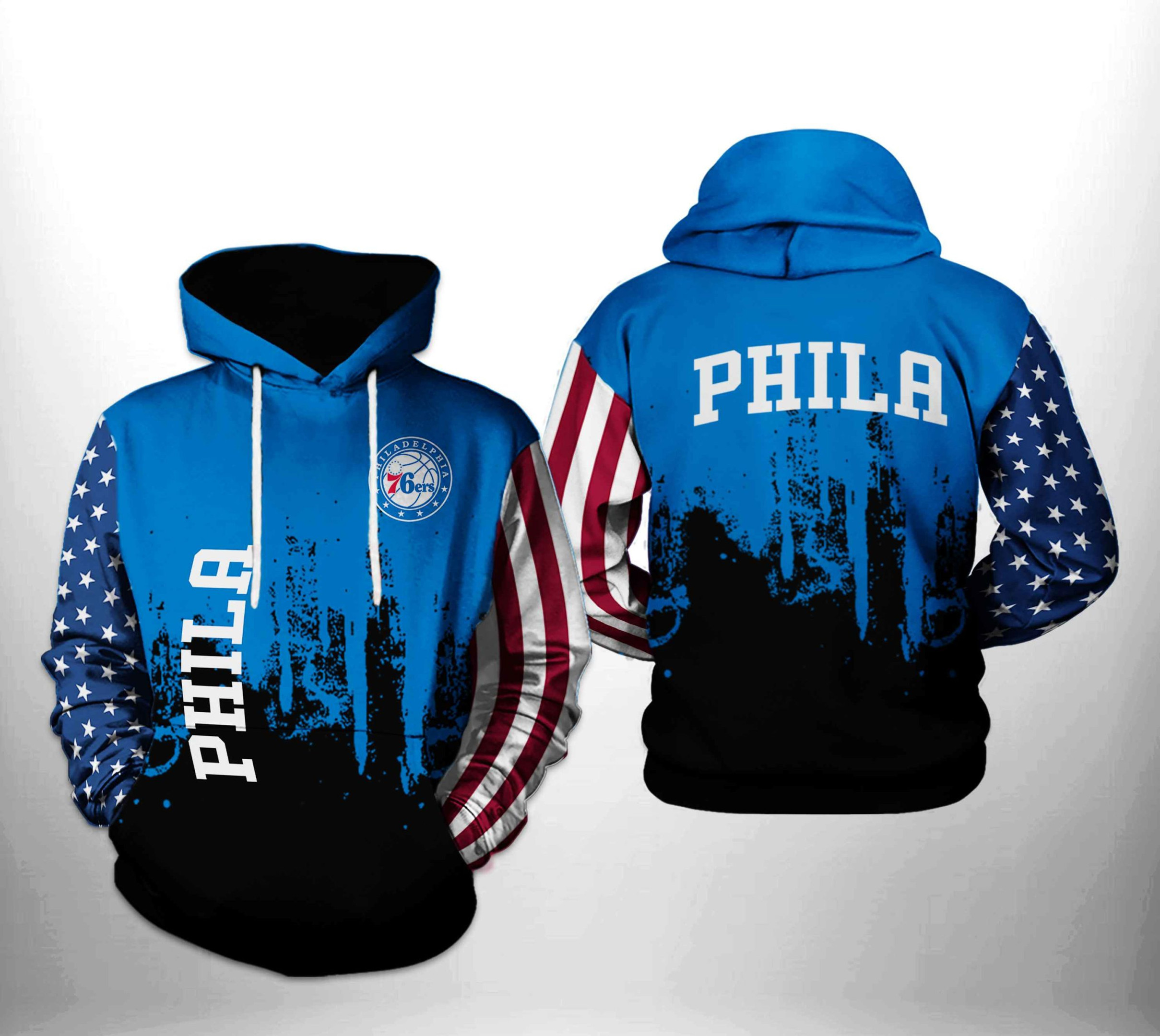 Philadelphia 76Ers Team US 3D All Over Print Hoodie & Zip Hoodie