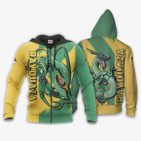 Rayquaza Anime Pokemon 1k845 Cartoon Graphic Outfits Aop 3d Hoodie Zip Hoodie 2070