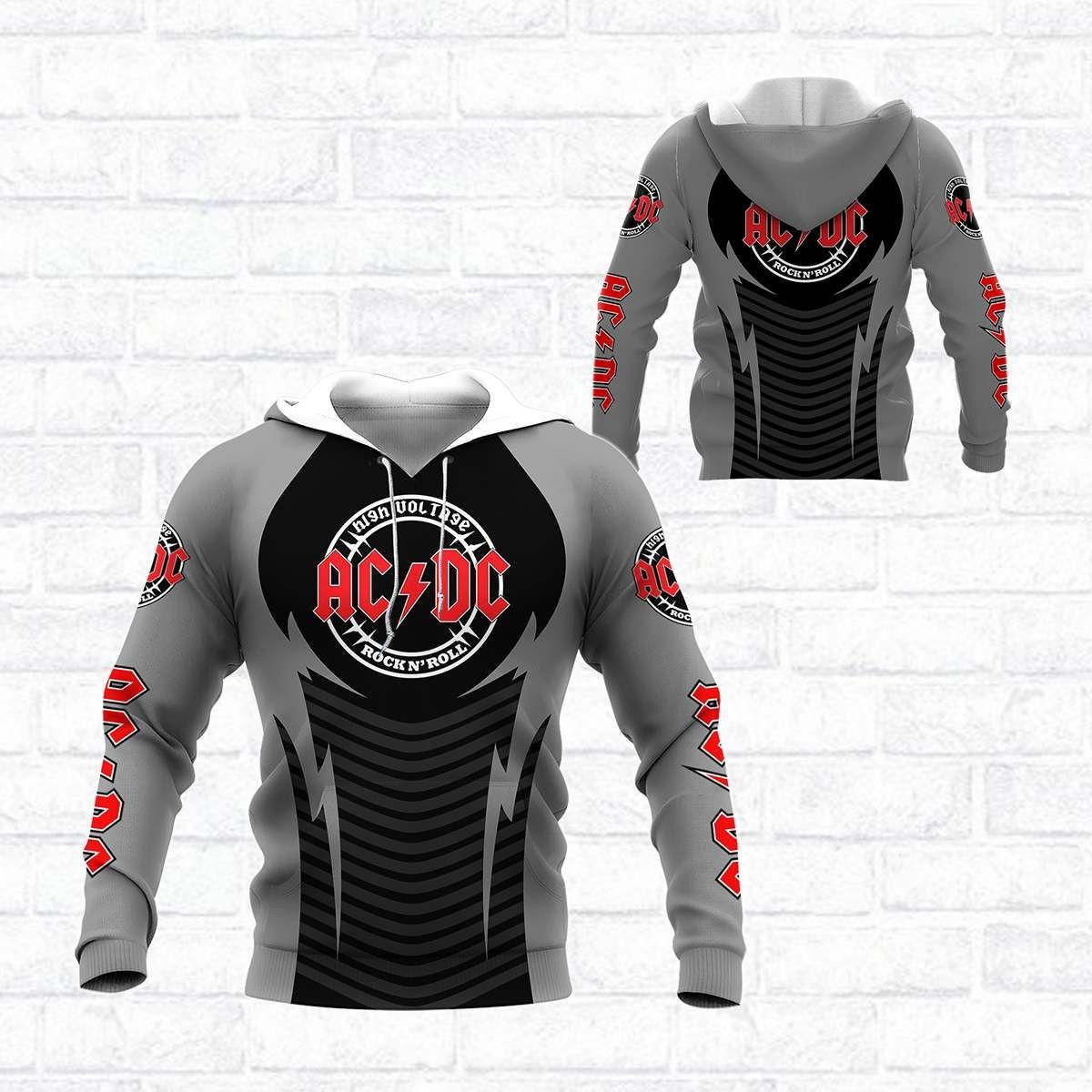 Ac/dc Music Band Fan Gift, Acdc Band High Voltage Rock N' Roll All Over Print Hoodie, Zip Hoodie 863
