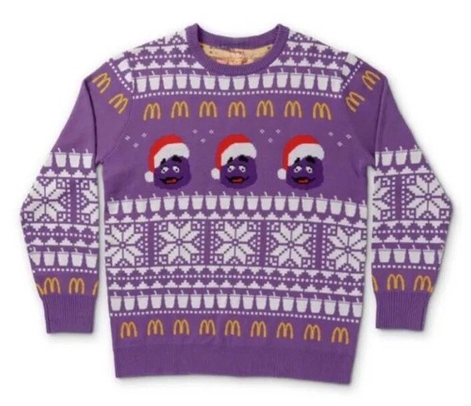 McDonalds Ugly Grimace Sweater