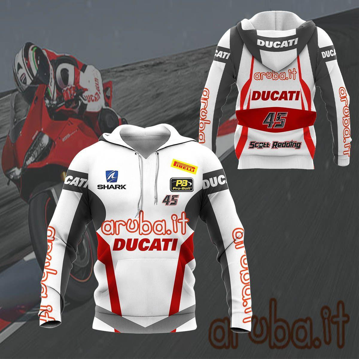 Ducati Shirt 228, 3d Hoodie Zip Hoodie