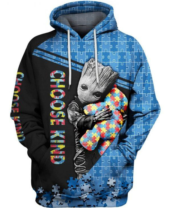 Groot Autism Acceptance Autism Awareness 2k552 Lover Gift All Over Print 3d Hoodie