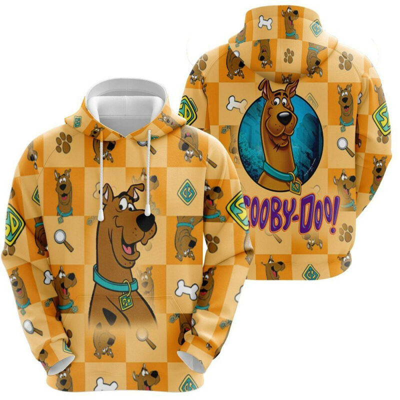 Scooby Doo The Detective Dog Cute Orange 3d Hoodie Zip Hoodie