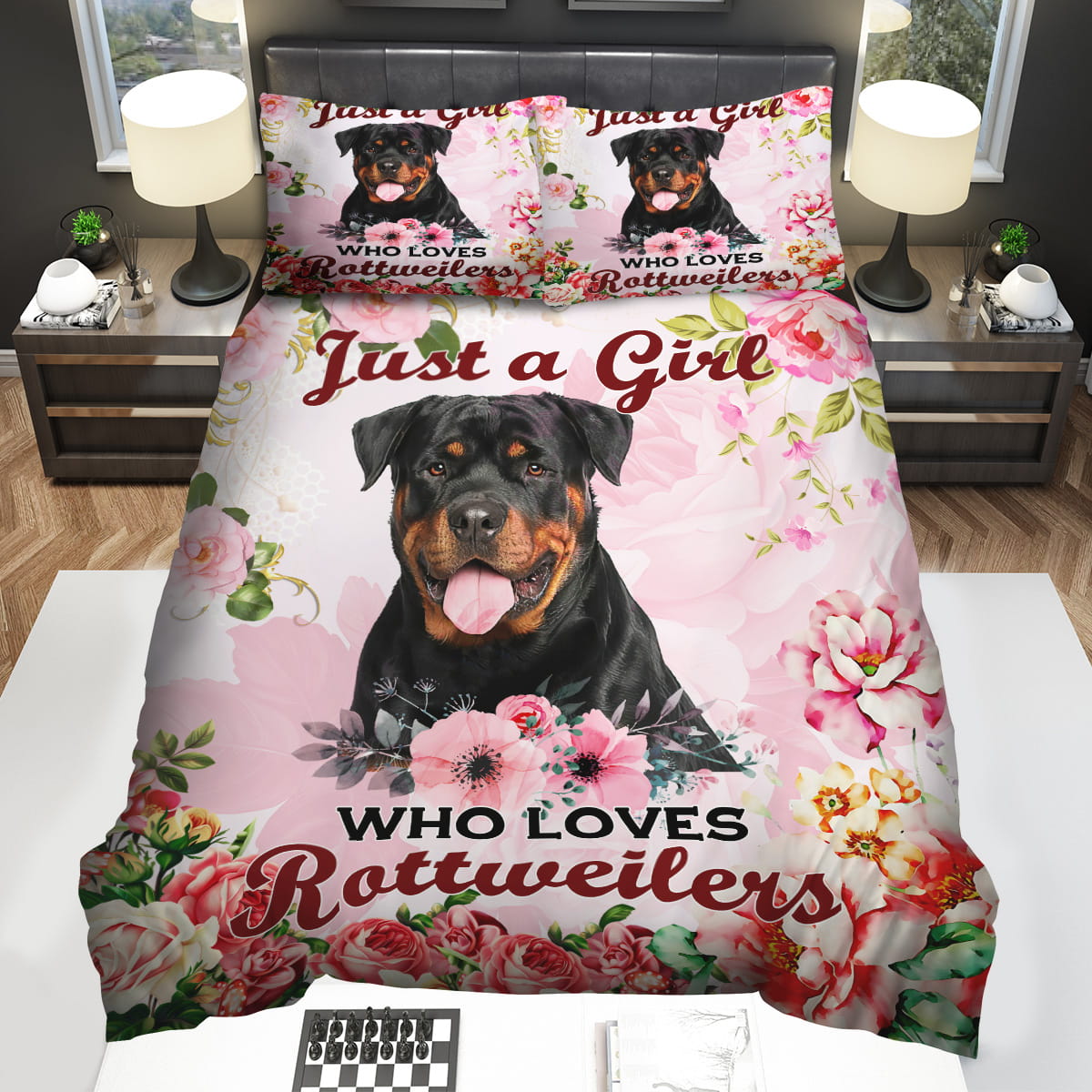 Dog Bedding Set Just A Girl Who Loves Rottweiler Duvet Covers
